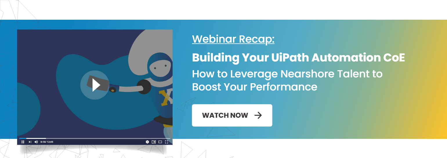 The webinar Building Your UiPath Automation CoE