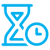 blue quicksand clock icon