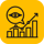 Yellow trends icon