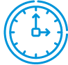 Clock icon, representing the average cycle time to process payments