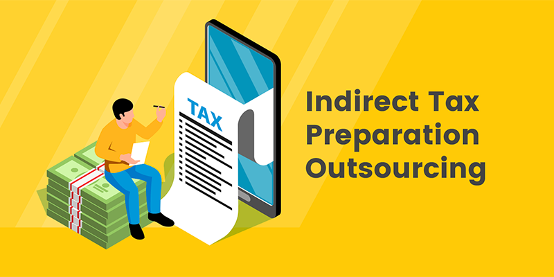 Indirect tax preparation outsourcing graphic.